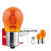 PY21W halogénová žiarovka 24 V 21 W v oranžovej farbe s päticou BAU15S