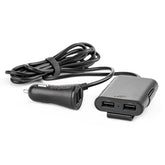 USB autonabíjačka s predným aj zadným výstupom a štyrmi USB portmi