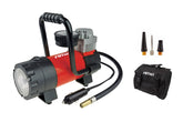 12V auto kompresor s LED svetlom a tlakomerom
