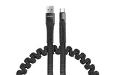 120 cm špirálový kábel USB na micro USB