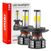 H4 COB LED predné svetlá