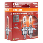 Halogénové žiarovky Osram H4 Night Breaker Silver 12V, 2 ks.