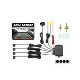 Parkeringssensor-sæt med 4 sensorer og bakkamera – visning på radio – Bilmedie.dk