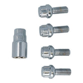 Uzamykateľné bezpečnostné skrutky kolies Carpoint M12x1,5x26 mm s guľovým dosadacím sedlom C