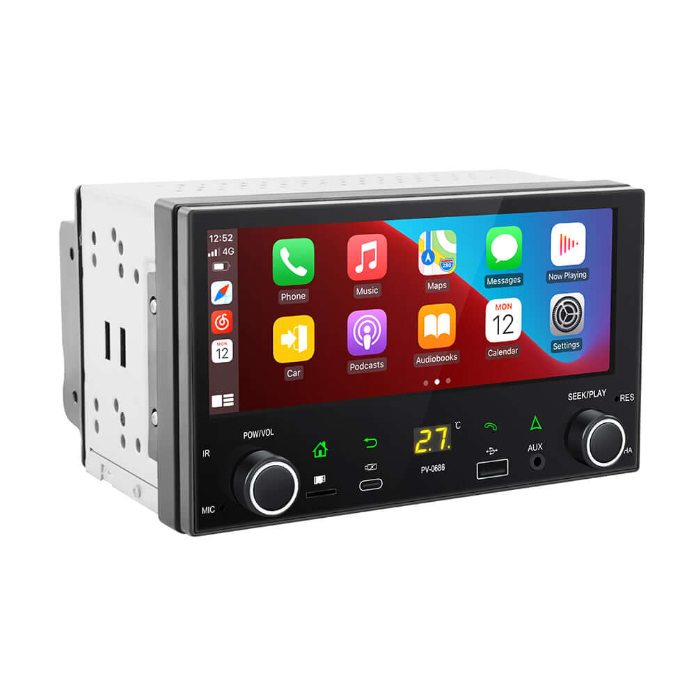 2DIN Touch obrazovkové autorádio 6.86" – bezdrôtové Apple CarPlay & Android Auto (univerzálne) 