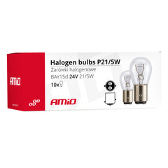 P21/5W halogenpærer til 24V med BAY15D-fatning