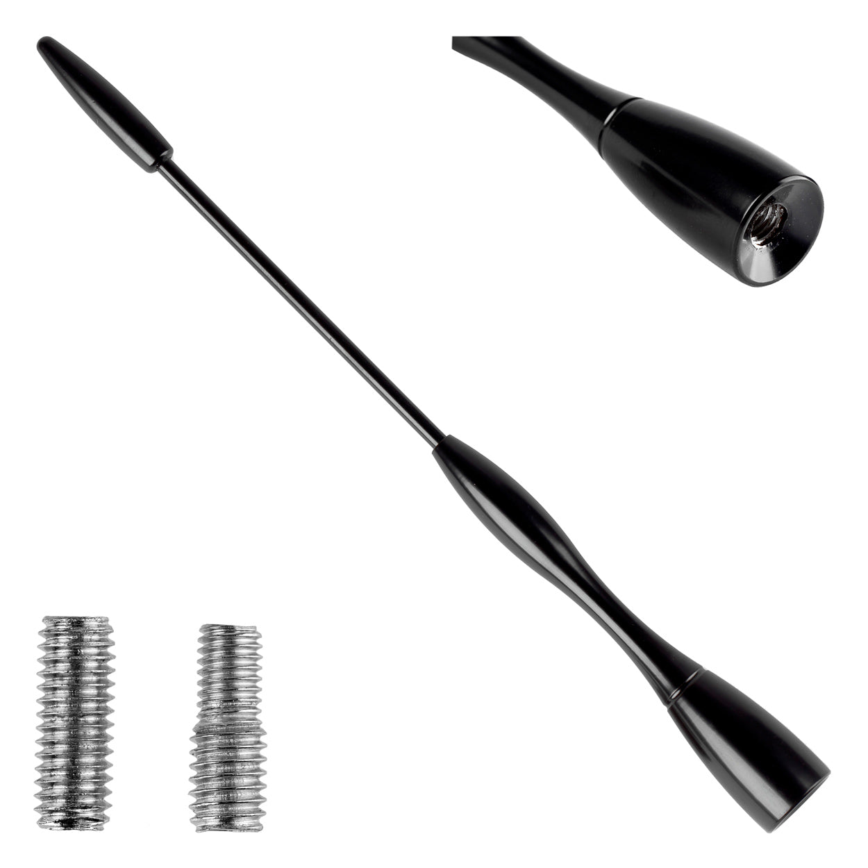 16 cm hliníková anténa do auta s adaptérom 5/6 mm