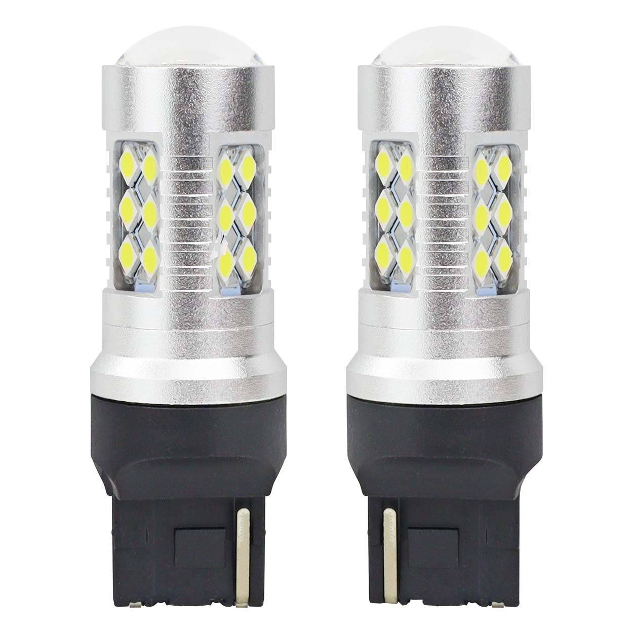 Biela LED žiarovka T20 7440 W21W s CANBUS