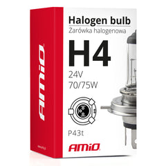 H4 halogénová žiarovka 24 V s UV filtrom