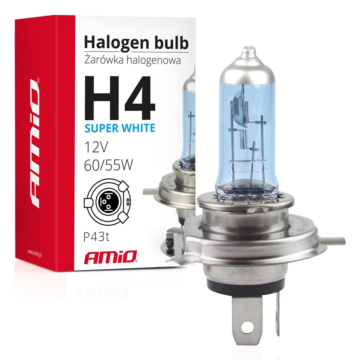 H4 Super White halogénová žiarovka s UV filtrom