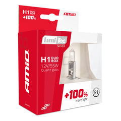 Halogénové žiarovky H1 12V 55W LumiTec Silver