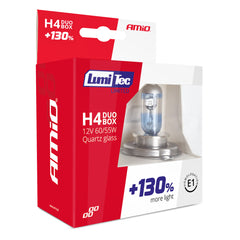 Balenie obsahuje dve halogénové žiarovky H4 LumiTec Limited