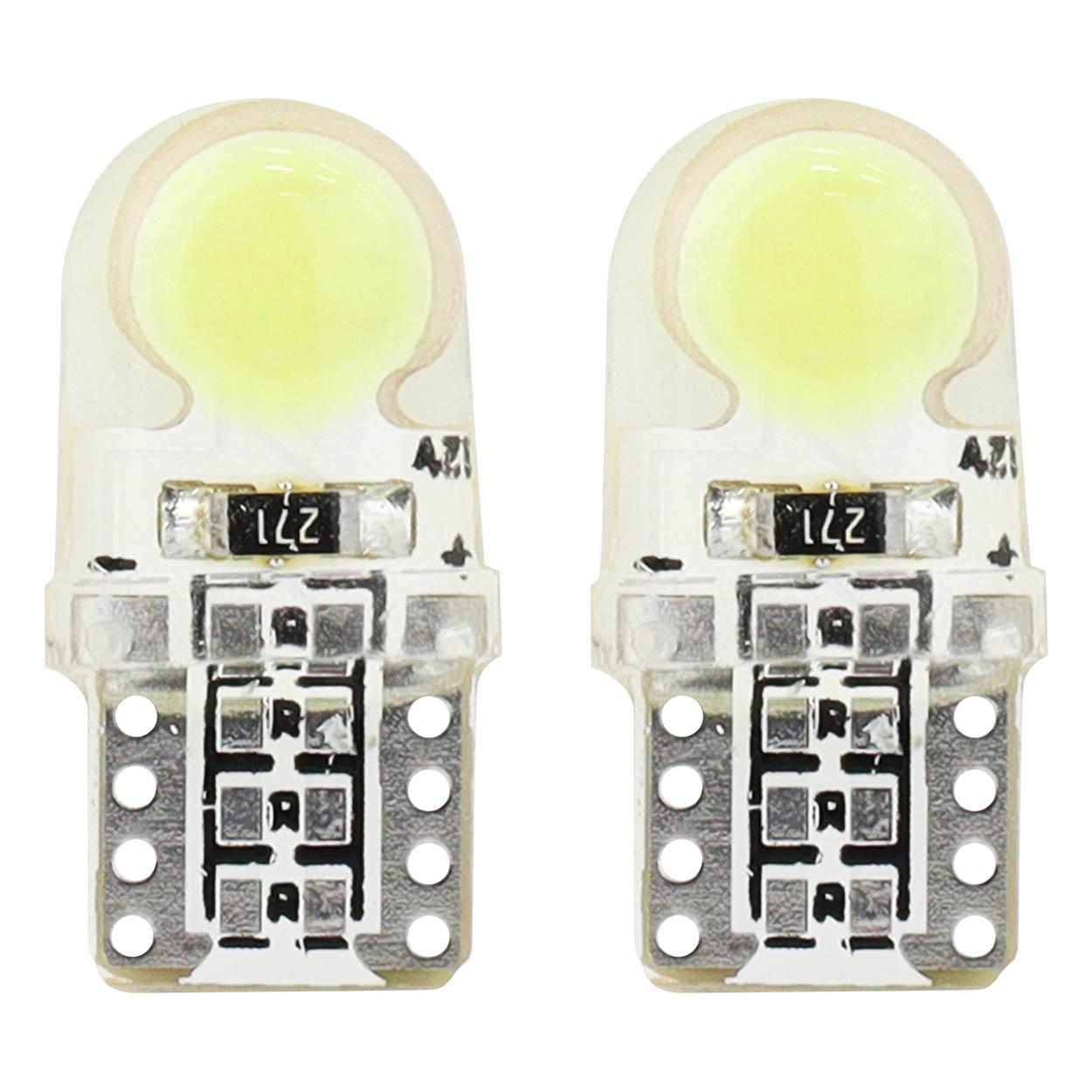 LED žiarovka T10e COB 12V s farbou svetla 5600 K