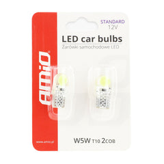 LED žiarovka T10e COB 12V – pohľad z uhla