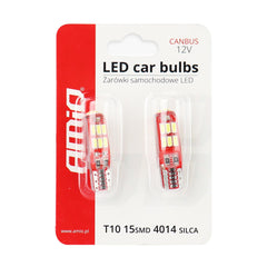 LED žiarovka T10e W5W so špecifikáciami na obale