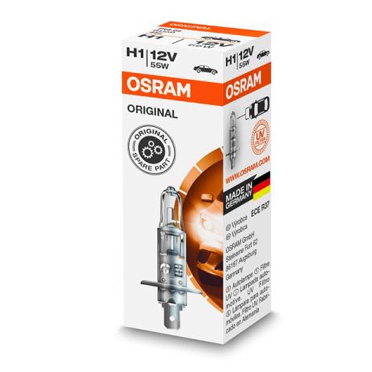 Halogénová žiarovka Osram H1 12 V 55 W s päticou P14,5s