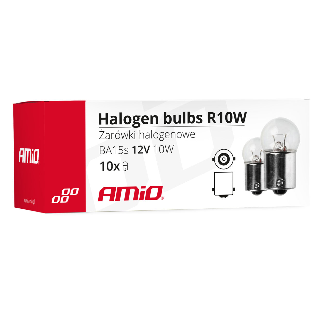 Balenie 10 halogénových žiaroviek R10W pre osvetlenie auta.