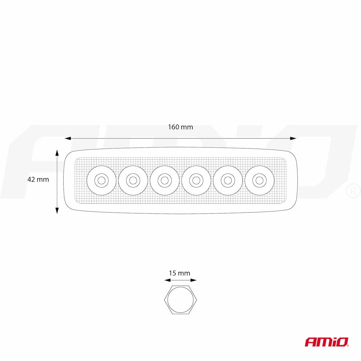 Pracovné svetlo AWL01 so 6 LED