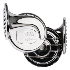 Chrómové klaksóny 12 V, 2 ks CHR-01