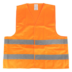 Orange refleksvest i størrelse XL med refleksbånd