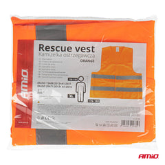 Orange fluorescerende refleksvest til øget synlighed