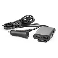 USB autonabíjačka s predným aj zadným výstupom a štyrmi USB portmi