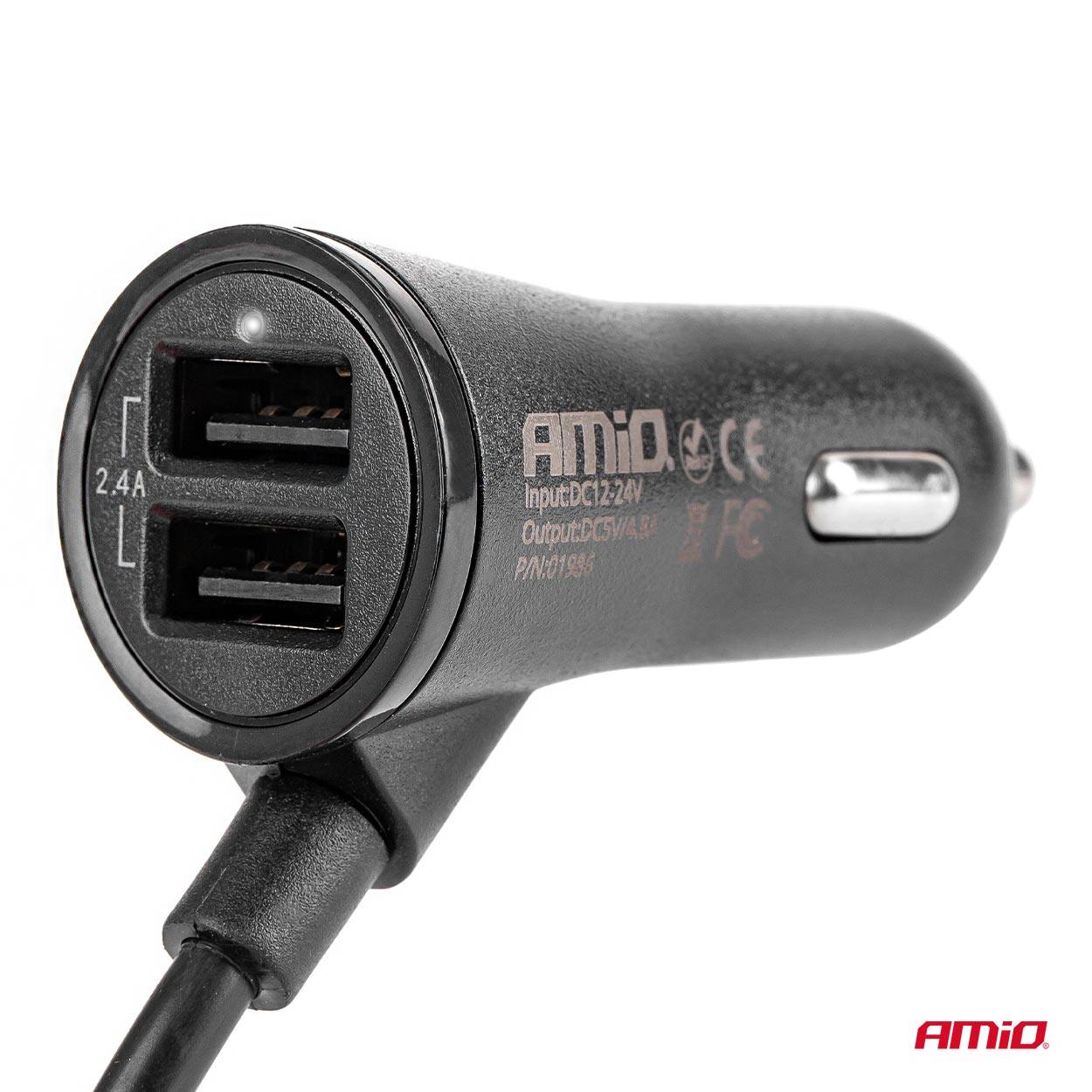USB autonabíjačka s káblom s dĺžkou 1,5 metra