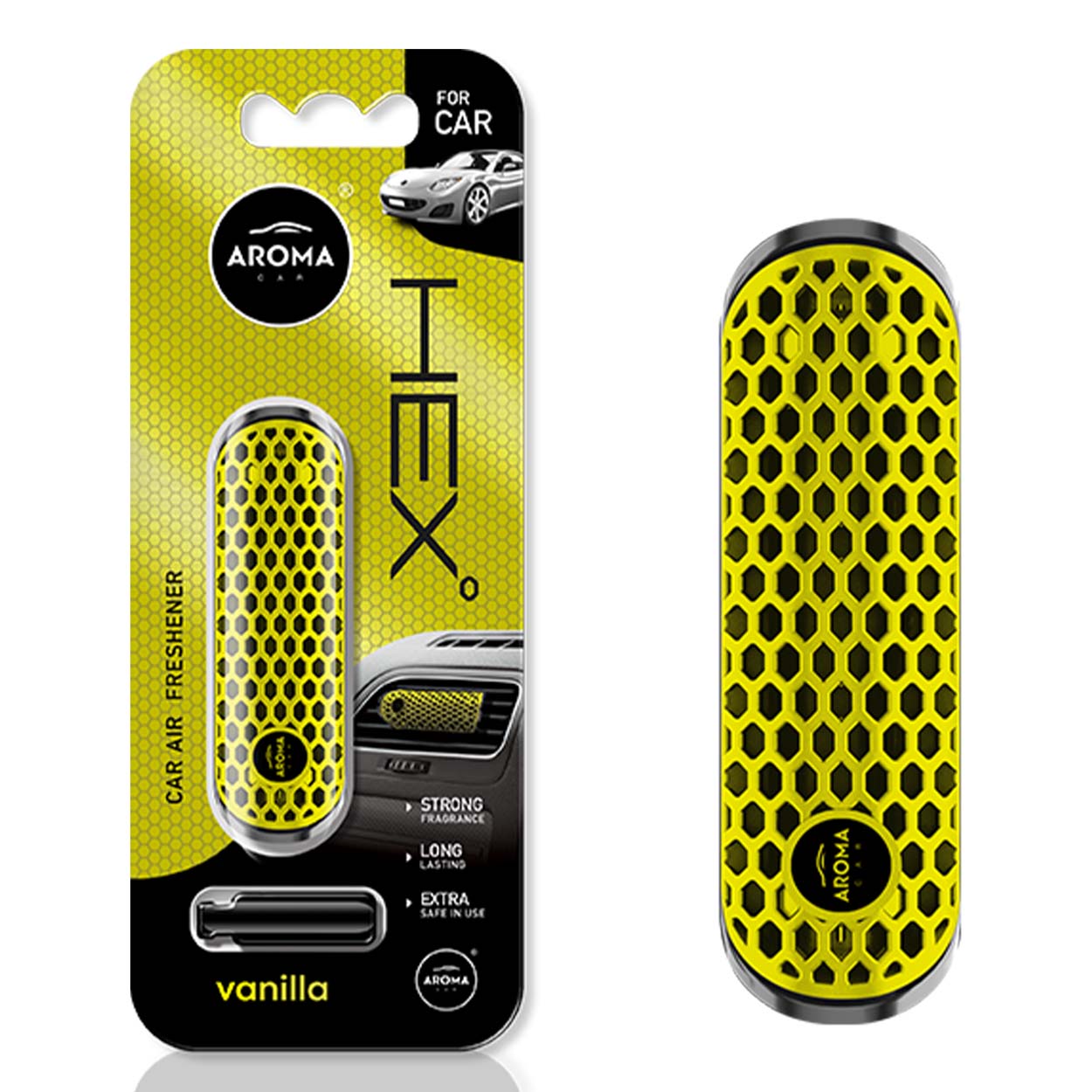 Aroma Car Fancy Shapes Polymer Hex Vanilla bilduft