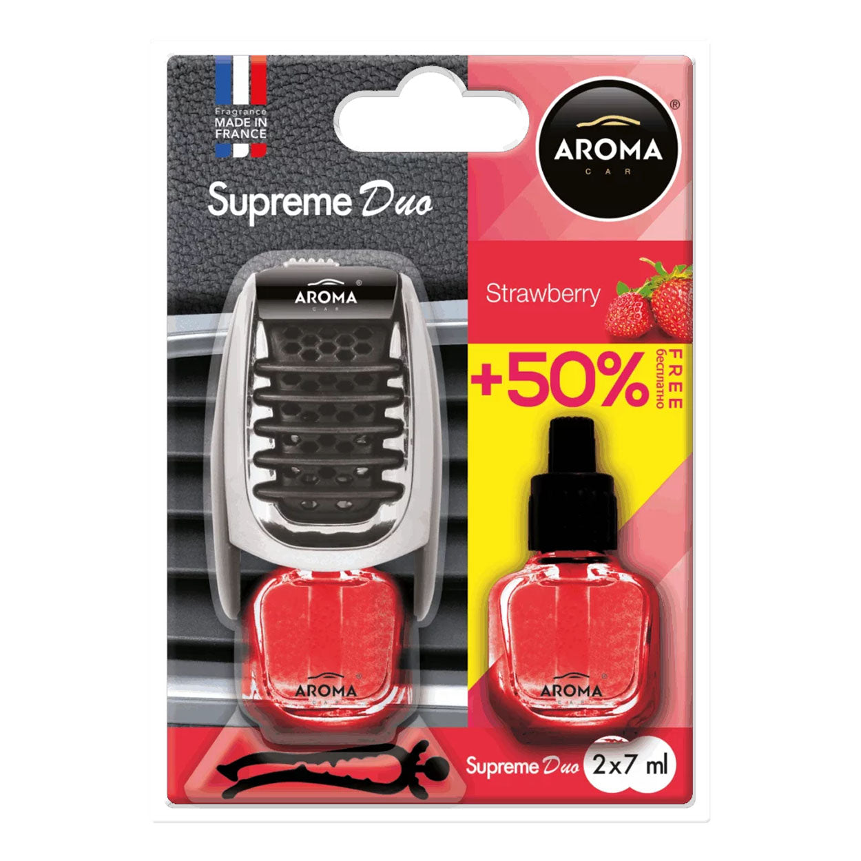 Aroma Car Supreme Duo Strawberry vôňa do auta s jahodovou vôňou