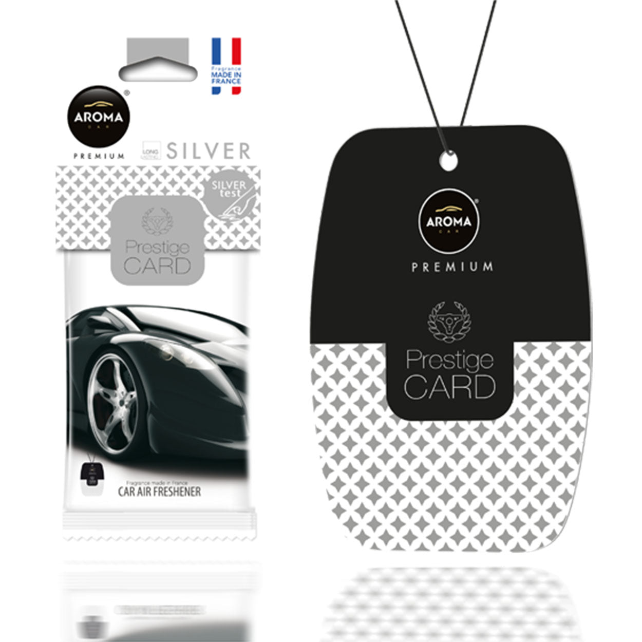 Aroma Prestige Card Silver – závesná vôňa do auta