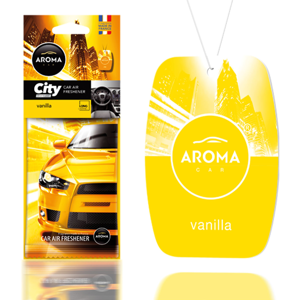 Aroma Car City Card vôňa do auta s vôňou vanilky