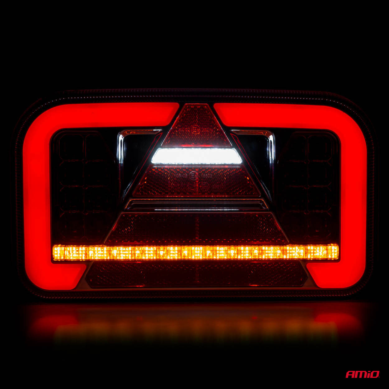 Kombineret LED-baglygte set fra siden