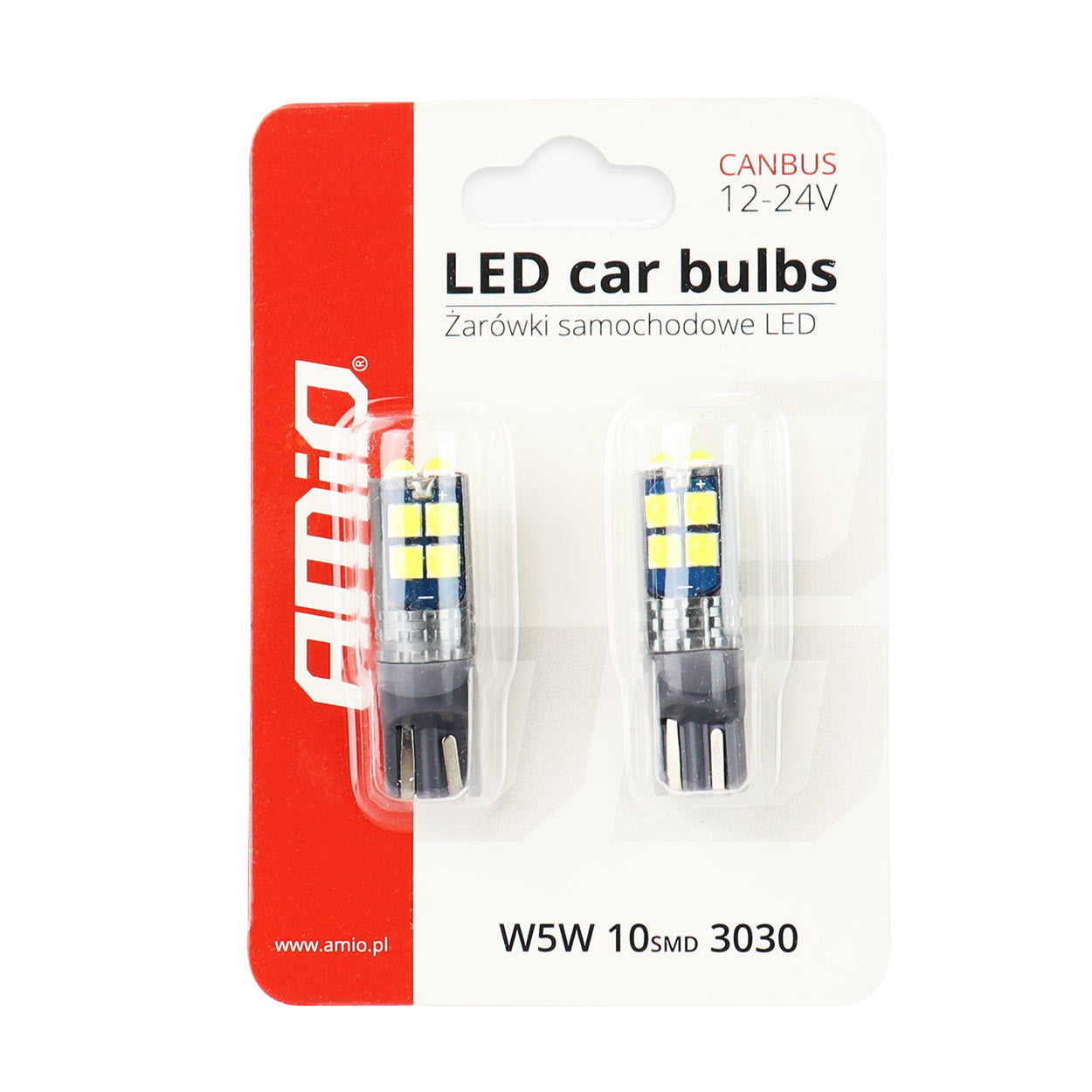LED CANBUS W5W-pærer i pakke med 2 stk.