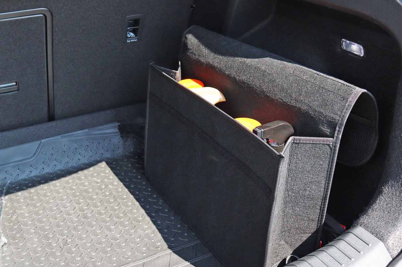 Filtbag til bagagerum set fra siden