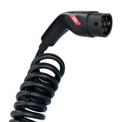 Carpoint špirálový nabíjací kábel pre elektromobily Type 2 na Type 2, 16 A, 3-fázový, 6 metrov 