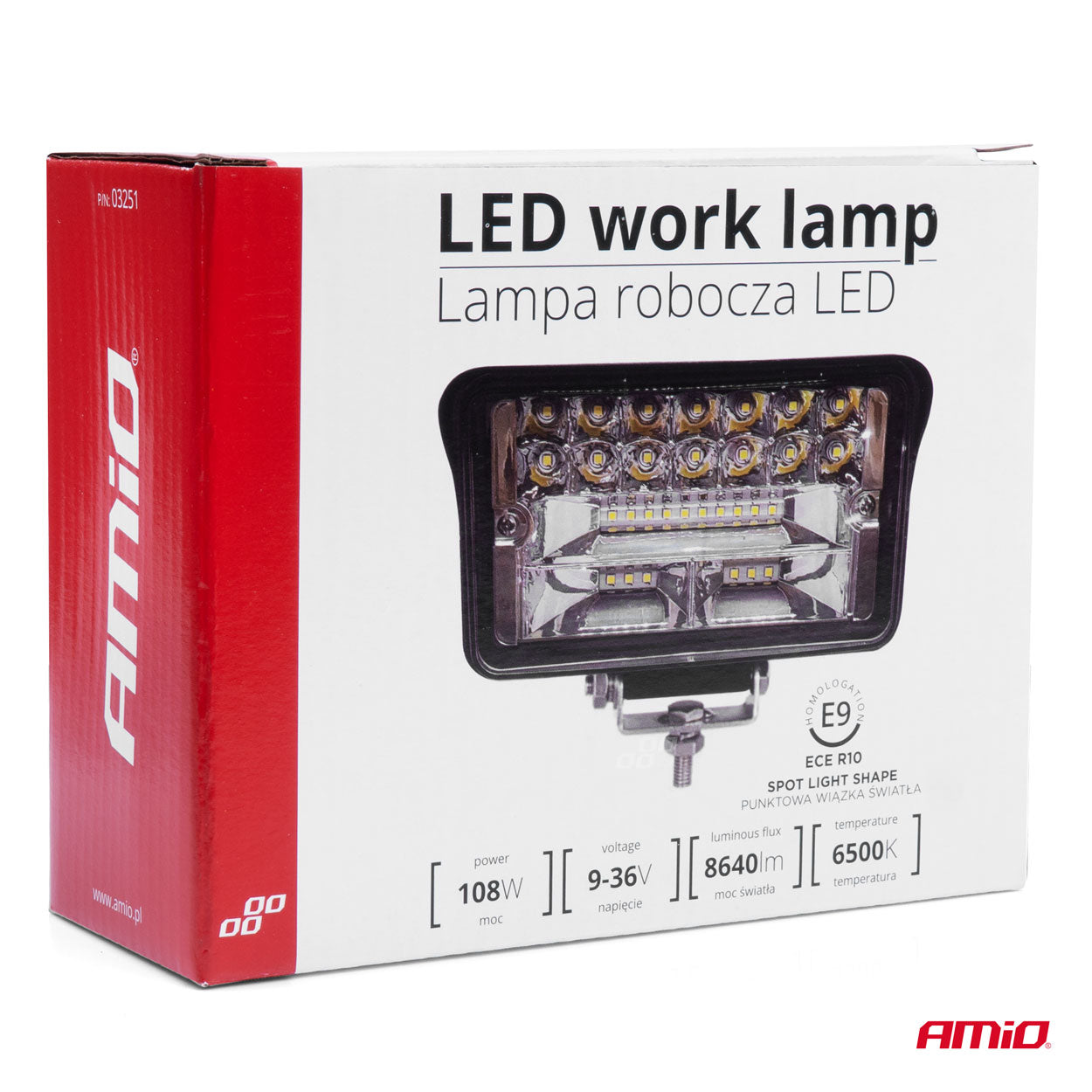 Arbejdslampe AWL40 med IP67-tæthed