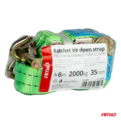 Surrestrop med skralde og korrosionsbestandige metaldele