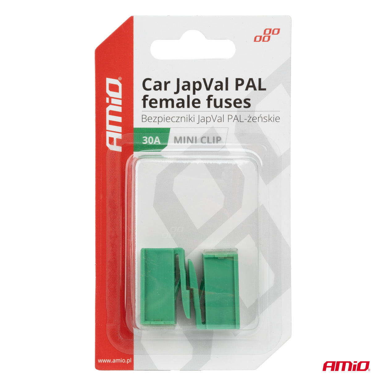 JAPVAL PAL hun-sikringer 30 A i blisterpakning
