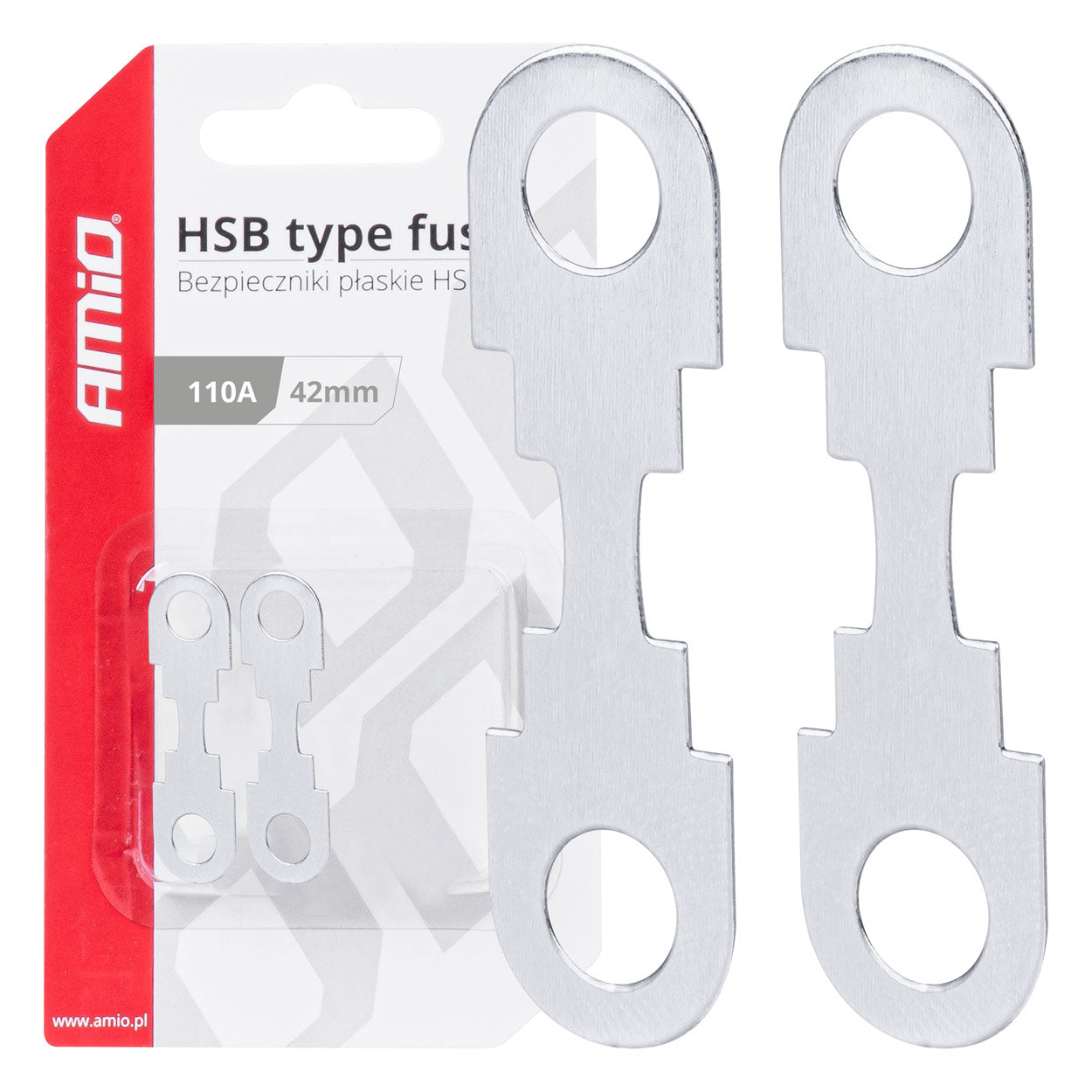 HSB-fladsikringer på 110 A og 42 x 12 mm