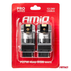 Sæt med 2 LED-pærer til P27W-fatning