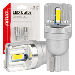 LED-pærer T10 W5W med hvidt lys til 12/24 V