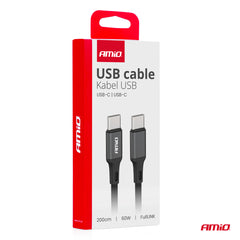 USB-C til USB-C-kabel på 200 cm