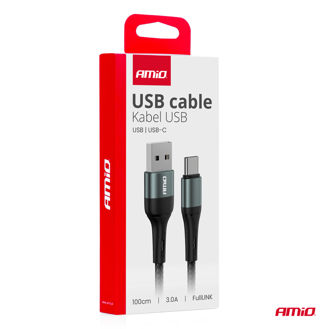 USB-A til USB-C kabel til opladning og dataoverførsel