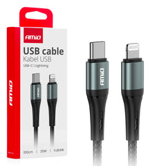 USB-C til Lightning kabel 20W 100 cm i hvid