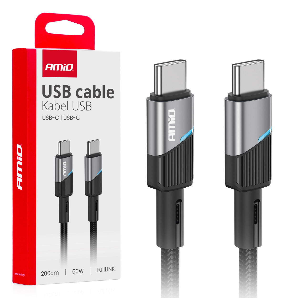 USB-C til USB-C-kabel på 200 cm
