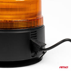 Trådløs orange LED-advarselslampe set fra siden