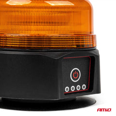 LED-advarselslampe med sugekop og magnet