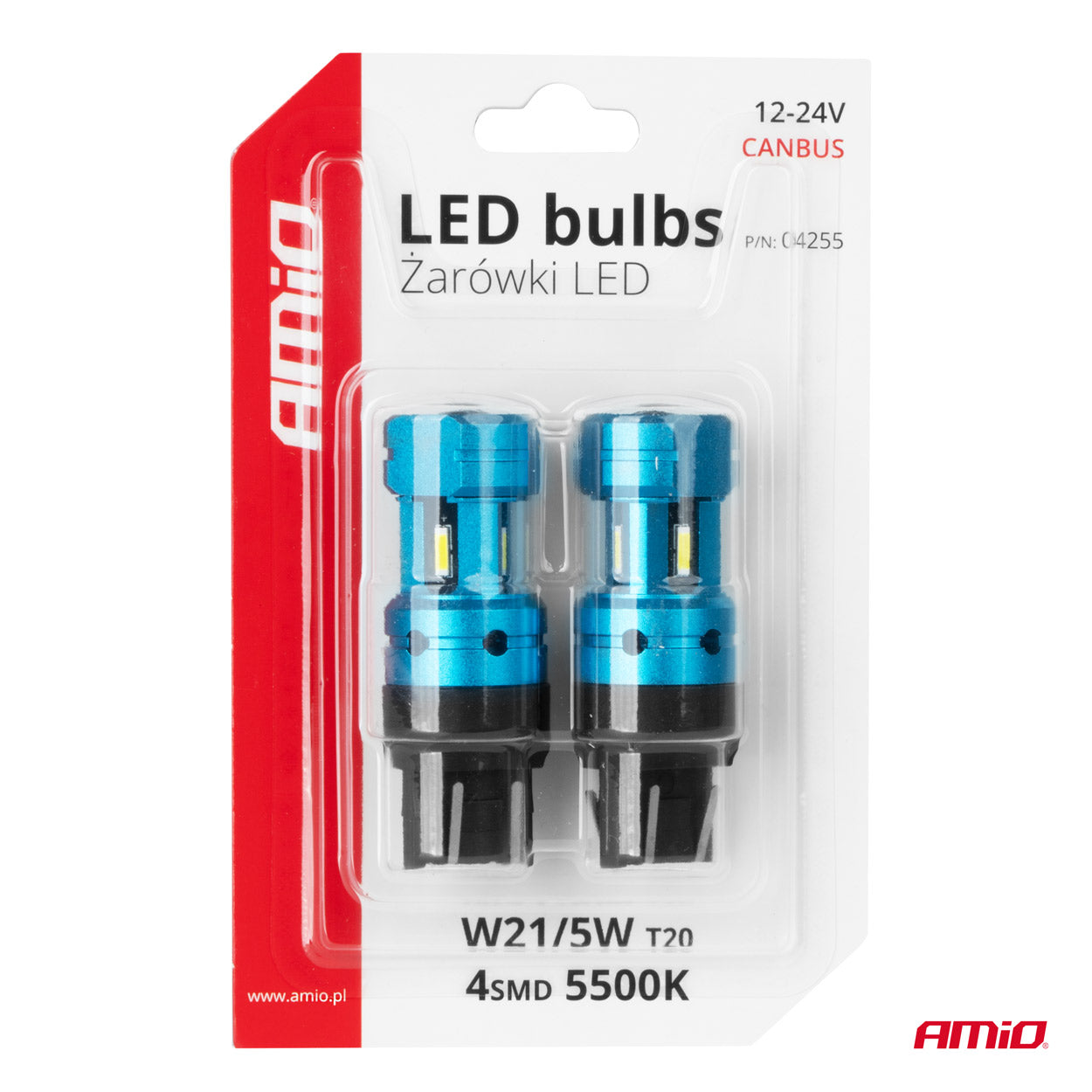 LED-pære T20 7443 til 12 og 24 V