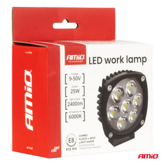 LED arbejdslygte 25W til 9-50 V installationer