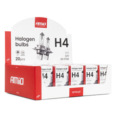 Pakke med 20 H4 halogenpærer 12V 60/55W med UV-filter
